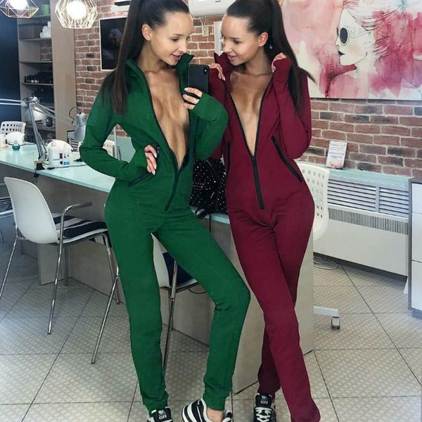 womens fashion solid zipper slim fit long sleeve sportswear rompers women's summer overalls kombinezony for women#30, Black;white
womens fashion solid zipper slim fit long sleeve sportswear rompers women's summer overalls kombinezony for women#30, Black;white