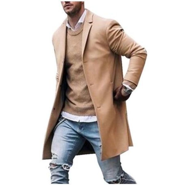 fashion autumn winter mens fleece blends jacket men overcoat casual solid collar coats long trench coat, Black;brown
fashion autumn winter mens fleece blends jacket men overcoat casual solid collar coats long trench coat, Black;brown