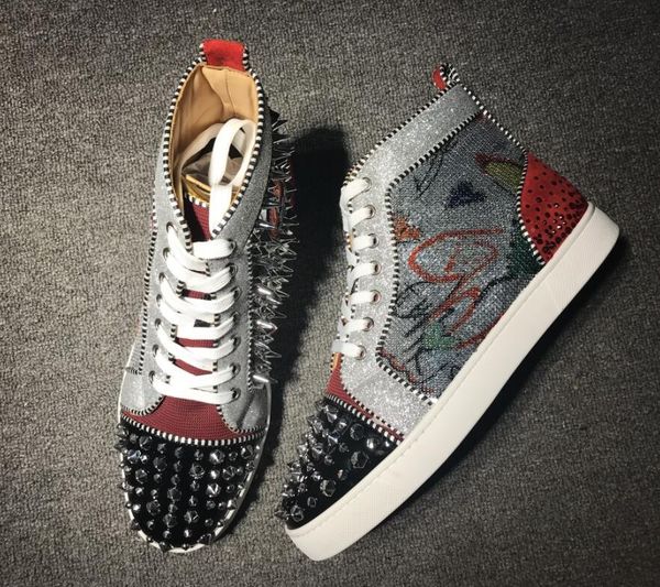 Real Picture Red Bottom Sneakers For Men Luxury Red Yellow Spikes Fashion Casual Mens Womens Shoes 2019 Designer Leisure Trainers Footwear
Real Picture Red Bottom Sneakers For Men Luxury Red Yellow Spikes Fashion Casual Mens Womens Shoes 2019 Designer Leisure Trainers Footwear