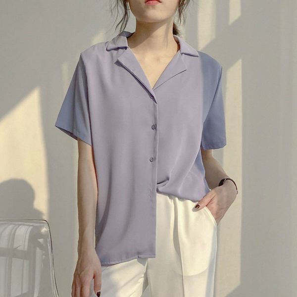 womens and blouses 2020 korean fashion clothing button short chiffon office lady solid notched white shirts for women 0627
womens and blouses 2020 korean fashion clothing button short chiffon office lady solid notched white shirts for women 0627
