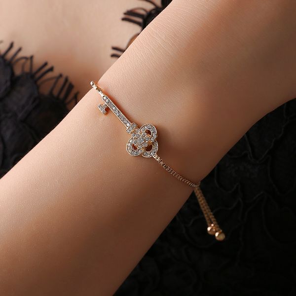 women fashion gold-color shine austrian rhinestones bracelets & bangles women key shape bracelet gift jewelry 2020, Black 
women fashion gold-color shine austrian rhinestones bracelets & bangles women key shape bracelet gift jewelry 2020, Black