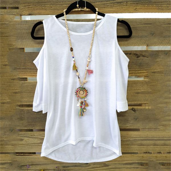 summer new off shoulder t-shirt o-neck solid thin t shirt for women casual loose tees plus size 3x lady clothes 2019, White
summer new off shoulder t-shirt o-neck solid thin t shirt for women casual loose tees plus size 3x lady clothes 2019, White