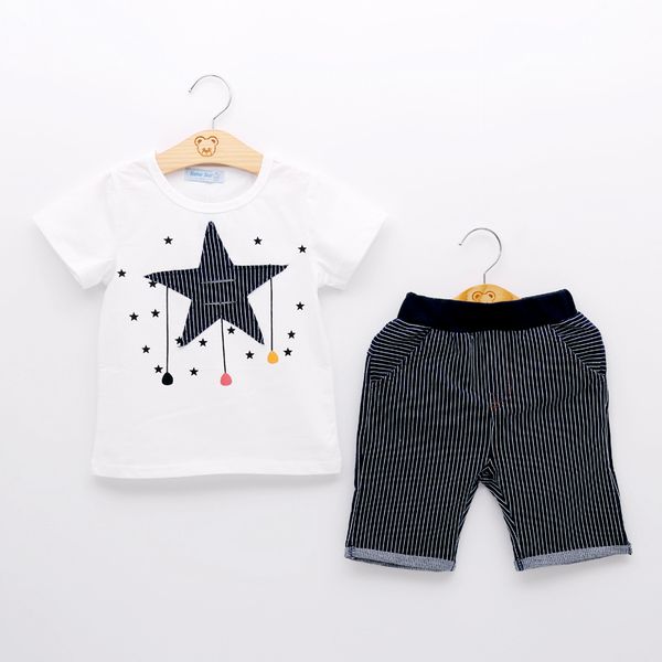 kids clothes new boy clothing sets cartoon stars design t-shirt+ shorts 2pcs sets boys clothes children clothes, White
kids clothes new boy clothing sets cartoon stars design t-shirt+ shorts 2pcs sets boys clothes children clothes, White