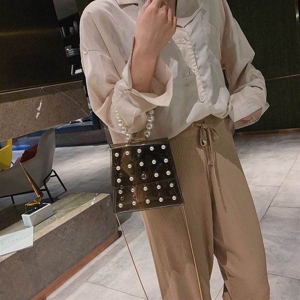 2020 new shoulder bag women's casual fashion korean mobile phone bag transparent pearl handbag messenger jelly
2020 new shoulder bag women's casual fashion korean mobile phone bag transparent pearl handbag messenger jelly