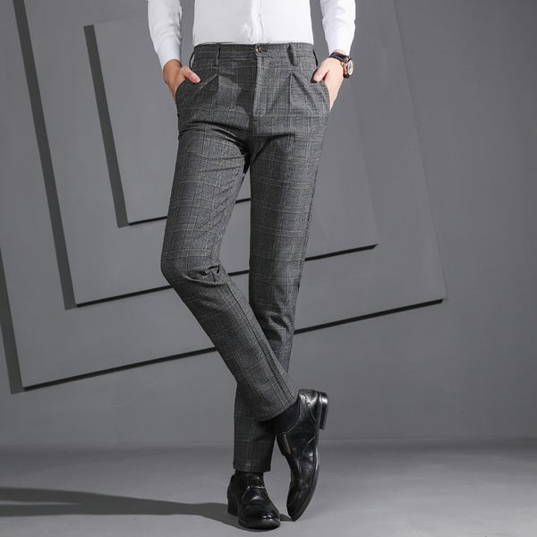 casual suits pants autumn men's trousers straight long streetwear plaid fashion elastic masculino slim business male, Black
casual suits pants autumn men's trousers straight long streetwear plaid fashion elastic masculino slim business male, Black