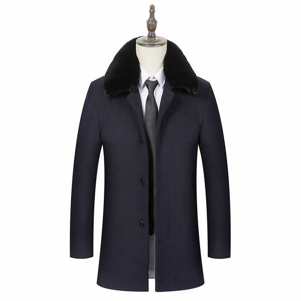 autumn winter casual fur collar men's woolen coat 2019 new large size temperament fashion men's woolen coat lxl10, Black
autumn winter casual fur collar men's woolen coat 2019 new large size temperament fashion men's woolen coat lxl10, Black
