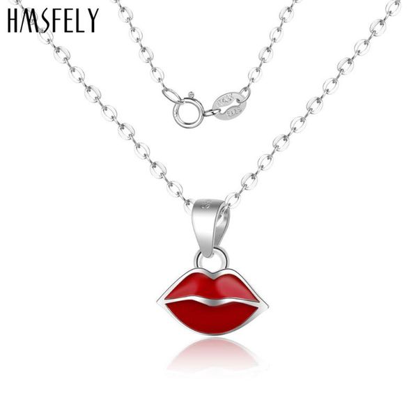 hmsfely real 925 sterling silver red lip necklace pendant charm dangles for female fashion jewelry necklaces 40cm length
hmsfely real 925 sterling silver red lip necklace pendant charm dangles for female fashion jewelry necklaces 40cm length