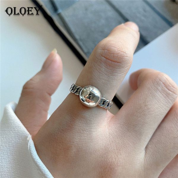 oloey 100% genuine 925 sterling silver open rings women korea japan vintage convex surface chain ring fine party jewelry ymr934, Golden;silver
oloey 100% genuine 925 sterling silver open rings women korea japan vintage convex surface chain ring fine party jewelry ymr934, Golden;silver
