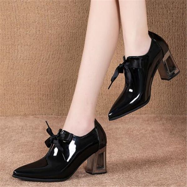 women's square heels patent leather lace-up pumps spring woman chunky heels female fashion ladies dress pointed toe shoes black
women's square heels patent leather lace-up pumps spring woman chunky heels female fashion ladies dress pointed toe shoes black
