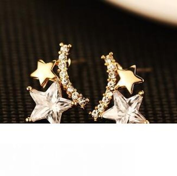 luxury zircon star stud earrings for women fashion jewelry accessories gold plated vintage earrings european style, Golden;silver
luxury zircon star stud earrings for women fashion jewelry accessories gold plated vintage earrings european style, Golden;silver