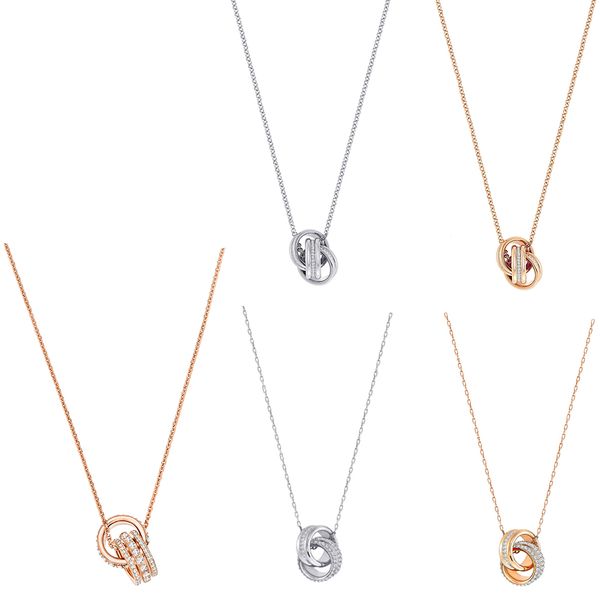 fahmi further further fashion rose gold double ring fashion simple and exquisite three-dimensional knotted necklace clavicle chain, Black
fahmi further further fashion rose gold double ring fashion simple and exquisite three-dimensional knotted necklace clavicle chain, Black