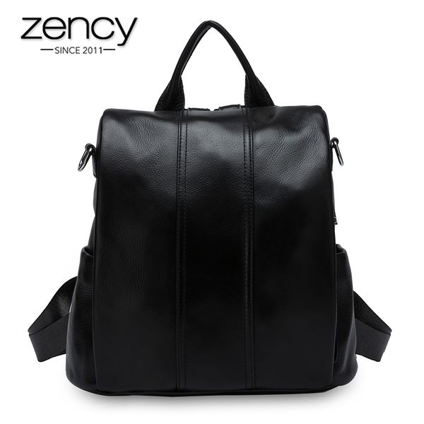 zency anti-theft women backpack 100% genuine leather classic black daily casual travel bag lady knapsack schoolbags
zency anti-theft women backpack 100% genuine leather classic black daily casual travel bag lady knapsack schoolbags