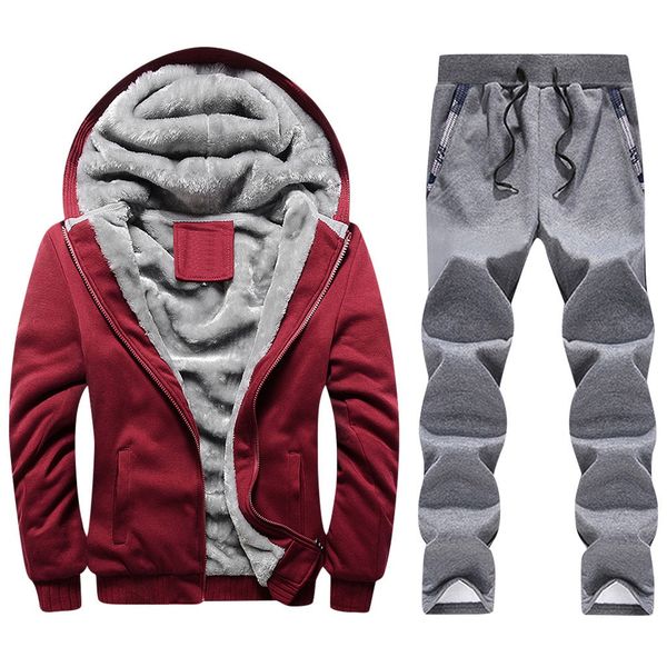 winter inner fleece hoodies men 2019 casual hooded warm sweatshirts male thicken tracksuit 2pc jacket+pant men moleton masculino, Gray
winter inner fleece hoodies men 2019 casual hooded warm sweatshirts male thicken tracksuit 2pc jacket+pant men moleton masculino, Gray