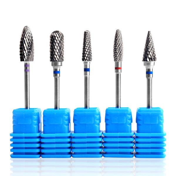 5 type tungsten carbide nail drill bit nail milling cutter for electric drill manicure machine accessory tools files, Silver
5 type tungsten carbide nail drill bit nail milling cutter for electric drill manicure machine accessory tools files, Silver