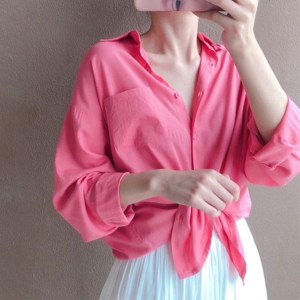 new chic thin cotton blouses women long sleeve high street solid loose casual shirts lady sumnmer oversize basic blusas, White
new chic thin cotton blouses women long sleeve high street solid loose casual shirts lady sumnmer oversize basic blusas, White