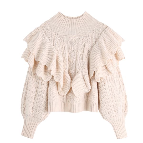 hadara puff sleeve sweaters women fashion turtleneck sweater women elegant cascading ruffle short sweaters female ladies jy, White;black
hadara puff sleeve sweaters women fashion turtleneck sweater women elegant cascading ruffle short sweaters female ladies jy, White;black