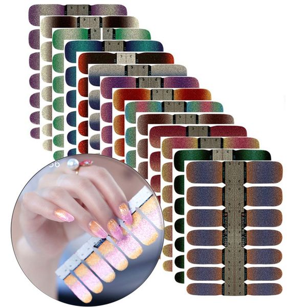 lady kindom fashion flash solid color nail art foils full nail patch waterproof polish strips gradient wrap stickers, Black
lady kindom fashion flash solid color nail art foils full nail patch waterproof polish strips gradient wrap stickers, Black