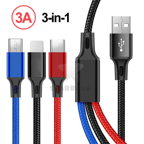 Multicolor 3 in 1 u b cable 3a fa t charger micro u b type c charging cable for huawei xiaomi am ung i phone with retail box
Multicolor 3 in 1 u b cable 3a fa t charger micro u b type c charging cable for huawei xiaomi am ung i phone with retail box