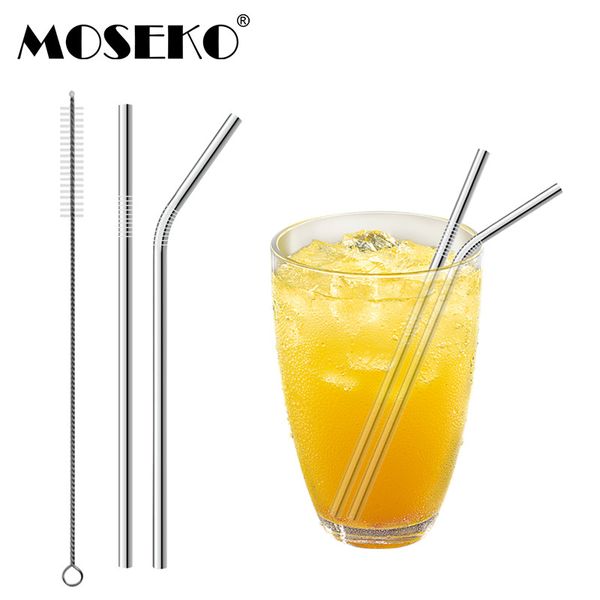 moseko 3 pcs reusable drinking straw 304 stainless steel metal straw with cleaner brush
moseko 3 pcs reusable drinking straw 304 stainless steel metal straw with cleaner brush