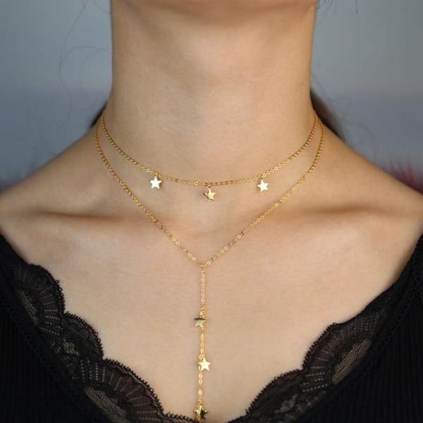 100% 925 sterling silver star charm y shape gold silver color link chain necklaces women long lariat multi layered necklace, Golden;silver
100% 925 sterling silver star charm y shape gold silver color link chain necklaces women long lariat multi layered necklace, Golden;silver