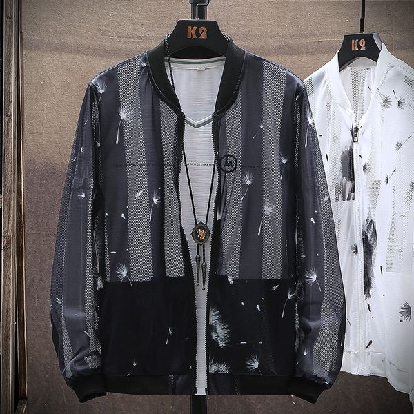 summer sun protection clothing jackets men fashion 2020 streetwear slim fit bomber jacket stand collar print hollow outwear coat, Black;brown
summer sun protection clothing jackets men fashion 2020 streetwear slim fit bomber jacket stand collar print hollow outwear coat, Black;brown