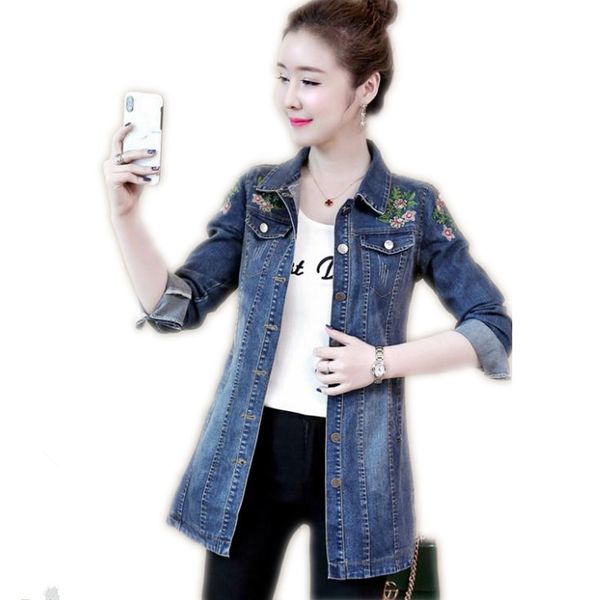 fashion embroidery flowers spring denim jacket 2019new medium-long women denim slim jackets button plus size 5xl jackets cq2921, Black;brown
fashion embroidery flowers spring denim jacket 2019new medium-long women denim slim jackets button plus size 5xl jackets cq2921, Black;brown