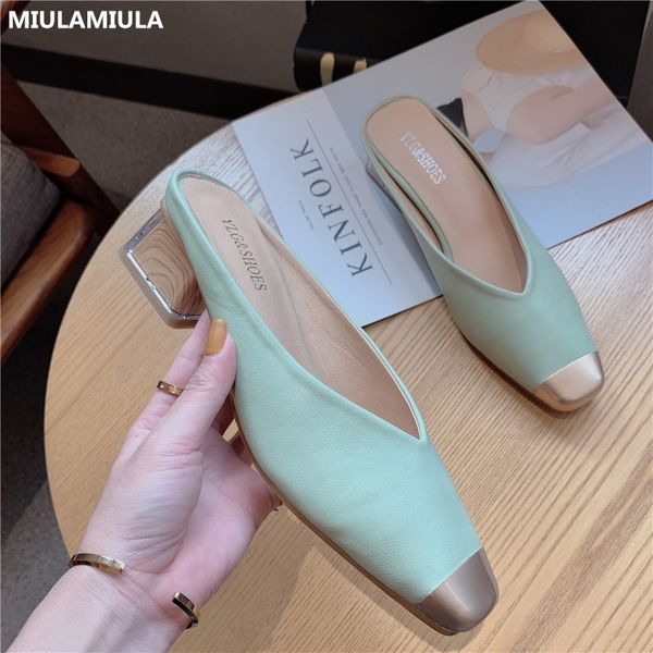 miulamiula designers 2020 fashion golden metal decoration square toe med heels lady pumps loafers mules flip flops, Black
miulamiula designers 2020 fashion golden metal decoration square toe med heels lady pumps loafers mules flip flops, Black
