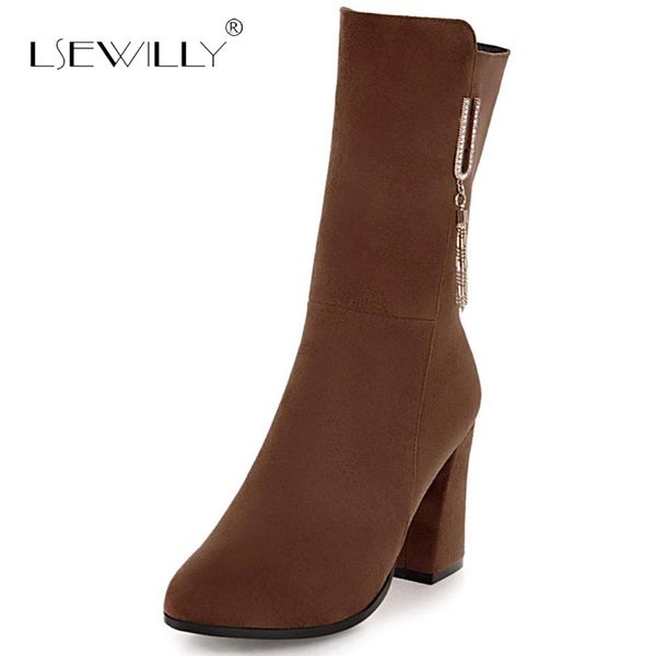 lsewilly 2018 autumn winter mid-calf boots footwear woman casual shoes thick high heel boots 33-43 party shoes s819, Black
lsewilly 2018 autumn winter mid-calf boots footwear woman casual shoes thick high heel boots 33-43 party shoes s819, Black