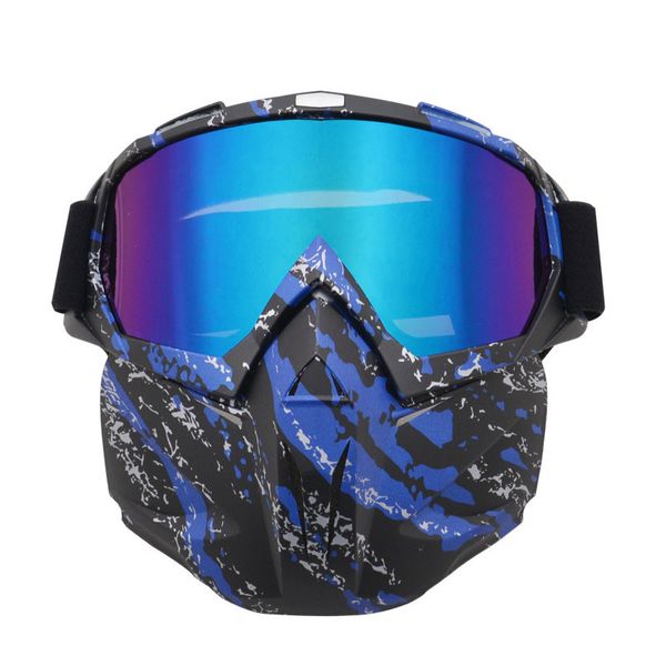 

windproof anti-uv skiing glasses with detachable mask winter anti-fog ski snowmobile goggles sports motocross snowboard eyewear