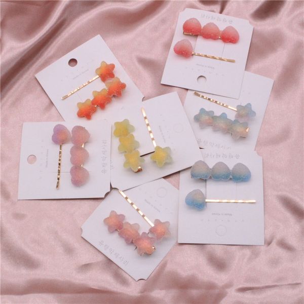 2020 spring and summer new candy color hairpin stars love gradient hairpin set, Slivery;white
2020 spring and summer new candy color hairpin stars love gradient hairpin set, Slivery;white