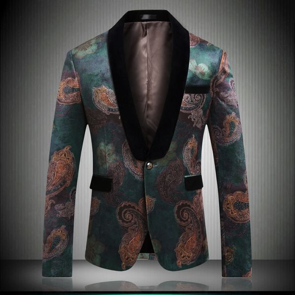 new arrival men's wedding blazers slim fit green print blazer korean style men casual married jacket summer, White;black
new arrival men's wedding blazers slim fit green print blazer korean style men casual married jacket summer, White;black