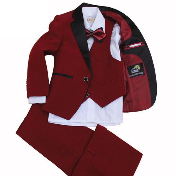 children's boy suit red suit in spring and autumn wedding set including 4 pieces jacket +vest +pants+bow tie size 2-12 years, Black
children's boy suit red suit in spring and autumn wedding set including 4 pieces jacket +vest +pants+bow tie size 2-12 years, Black