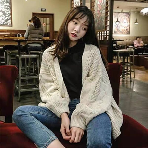 knitted cardigan sweater women cuff design loose oversized long sleeve cardigan sweater autumn winter outwear coat jacket, White;black
knitted cardigan sweater women cuff design loose oversized long sleeve cardigan sweater autumn winter outwear coat jacket, White;black