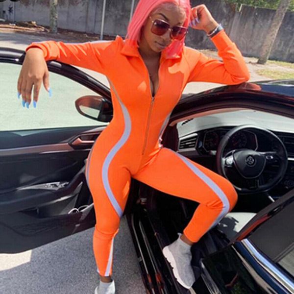 2019 autumn women reflective striped jumpsuit long sleeve v-neck zipper bodycon romper skinny ladies long pants jumpsuit, Black;white
2019 autumn women reflective striped jumpsuit long sleeve v-neck zipper bodycon romper skinny ladies long pants jumpsuit, Black;white