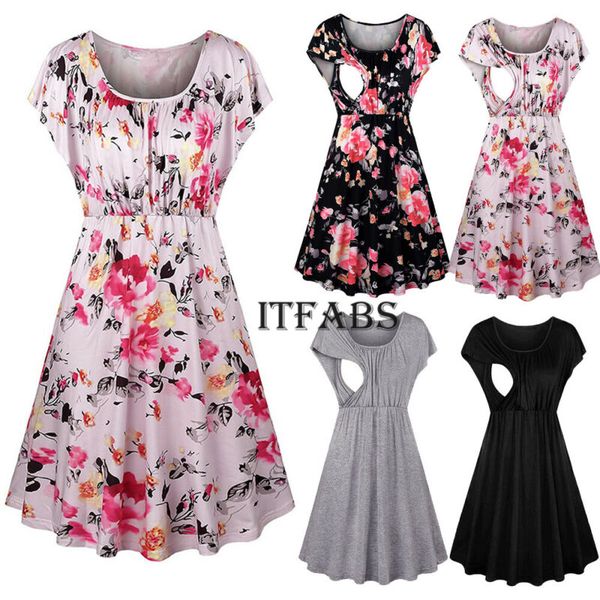 emmababy women nursing pregnancy breastfeeding short sleeve dress casual maternity floral, White
emmababy women nursing pregnancy breastfeeding short sleeve dress casual maternity floral, White