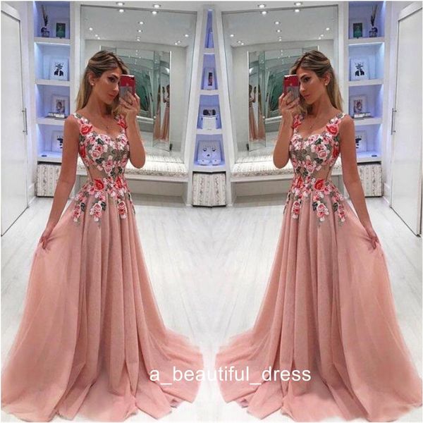 stylish flower appliqued prom dresses plunging neck party gowns sheer waist vestidos de fiesta tulle a line pleated evening dress ed1169, Black;red
stylish flower appliqued prom dresses plunging neck party gowns sheer waist vestidos de fiesta tulle a line pleated evening dress ed1169, Black;red