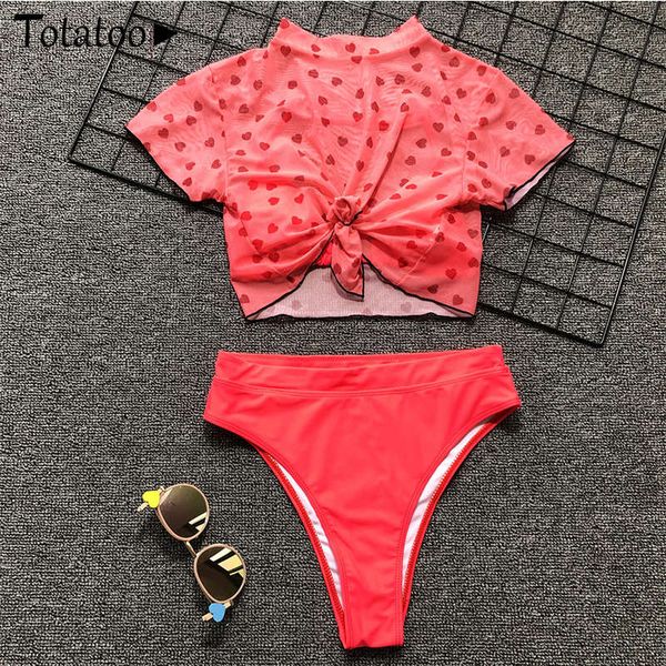 3 piece swimsuit women mesh solid red fishnet short sleeve high neck bikini push-up bra biquini bathers high waist swimwear, White;black
3 piece swimsuit women mesh solid red fishnet short sleeve high neck bikini push-up bra biquini bathers high waist swimwear, White;black