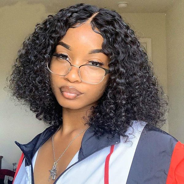 deep wave 13x4 lace front human hair short bob wigs pre plucked brazilian remy curly frontal natural color wigs, Black
deep wave 13x4 lace front human hair short bob wigs pre plucked brazilian remy curly frontal natural color wigs, Black