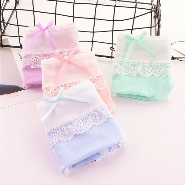 8pc/lot Girls Panties Lace Girl Underwear For Teens Children Cotton Lingerie Underpants 10-18 Years