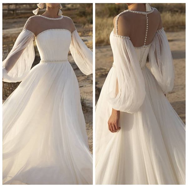 романтический pearls из бисера декольте a-line свадебные платья boho с колоколом рукава нетрадиционные свадебные платья sheer назад свадебны, White
романтический pearls из бисера декольте a-line свадебные платья boho с колоколом рукава нетрадиционные свадебные платья sheer назад свадебны, White