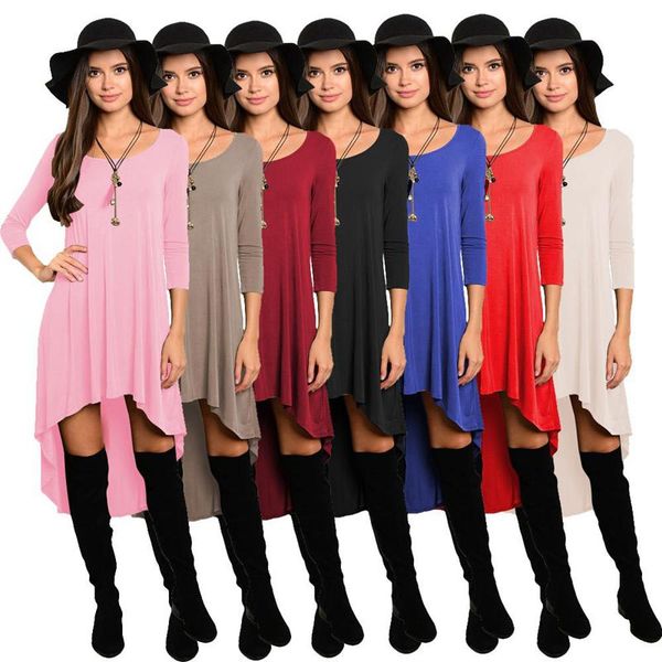 dresses women casual loose blouse scoop irregular mini dress fashion solid long-sleeved blusas women's clothing, Black;gray
dresses women casual loose blouse scoop irregular mini dress fashion solid long-sleeved blusas women's clothing, Black;gray