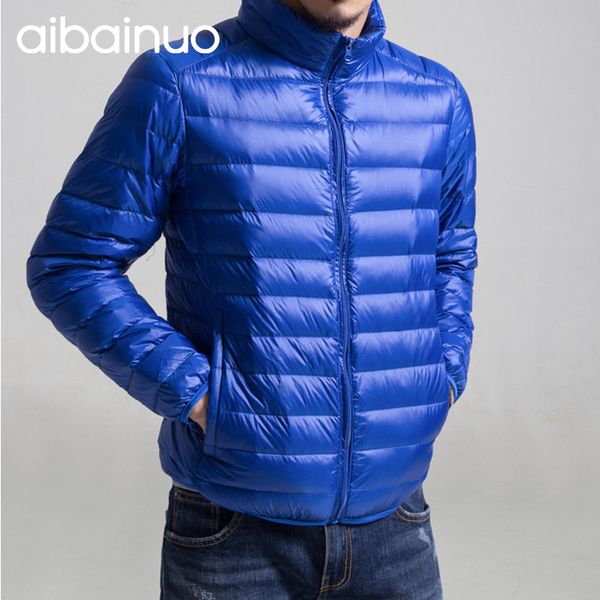 2018 winter men's new fashion casual slim solid stand collar ultralight windproof parka coat warm white duck down jacket, Black
2018 winter men's new fashion casual slim solid stand collar ultralight windproof parka coat warm white duck down jacket, Black