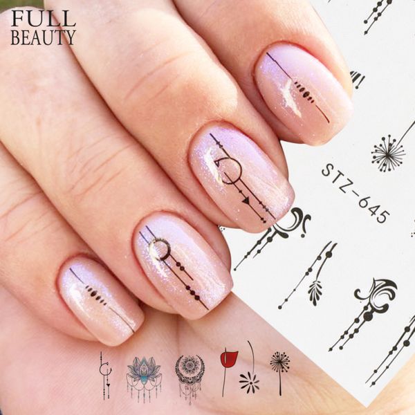 1pcs nail water transfer sticker linear flower pattern nail art decorations slider for manicure watermark foils chstz645, Black
1pcs nail water transfer sticker linear flower pattern nail art decorations slider for manicure watermark foils chstz645, Black