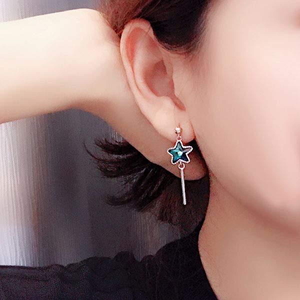 new fashion women sterling silver earrings unmatched natural pearl brinco bijoux luxury blue crystal statement ear jewelry, Golden;silver
new fashion women sterling silver earrings unmatched natural pearl brinco bijoux luxury blue crystal statement ear jewelry, Golden;silver