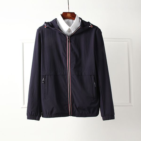 color block zipper men lightweight hooded jacket summer windbreaker pocket stand collar sportswear, Black;brown
color block zipper men lightweight hooded jacket summer windbreaker pocket stand collar sportswear, Black;brown