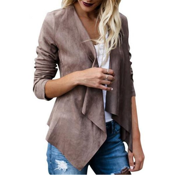 women leather jacket women designer coat women artificial basic jackets open stitch slim cardigan vintage asymmetric ladies outwears, Black;brown
women leather jacket women designer coat women artificial basic jackets open stitch slim cardigan vintage asymmetric ladies outwears, Black;brown