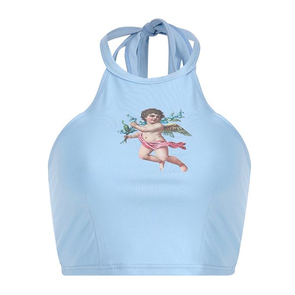 summer sexy tank top холтер шеи angel печать рукавов жилет дамы повседневный сплошной цвет рубашки женщины crop топы feminina, White
summer sexy tank top холтер шеи angel печать рукавов жилет дамы повседневный сплошной цвет рубашки женщины crop топы feminina, White