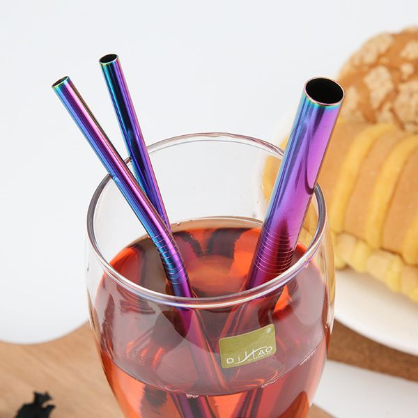 100set/lot eco friendly reusable straw 304 stainless steel straw metal smoothies drinking straws set with brush & bag wholesale
100set/lot eco friendly reusable straw 304 stainless steel straw metal smoothies drinking straws set with brush & bag wholesale