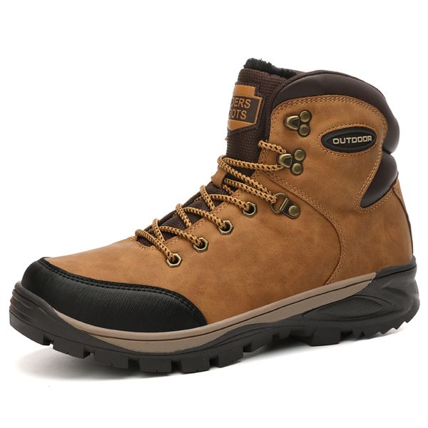new warm snow boots men winter casual shoes leather waterproof work safety men ankle boots botas plus size 40-46, Black
new warm snow boots men winter casual shoes leather waterproof work safety men ankle boots botas plus size 40-46, Black