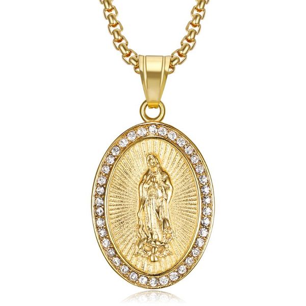 hip hop iced out bling богородица кулон ожерелья для женщин цвета золота нержавеющей стали мадонна christian ювелирные изделия dropshipping, Silver
hip hop iced out bling богородица кулон ожерелья для женщин цвета золота нержавеющей стали мадонна christian ювелирные изделия dropshipping, Silver